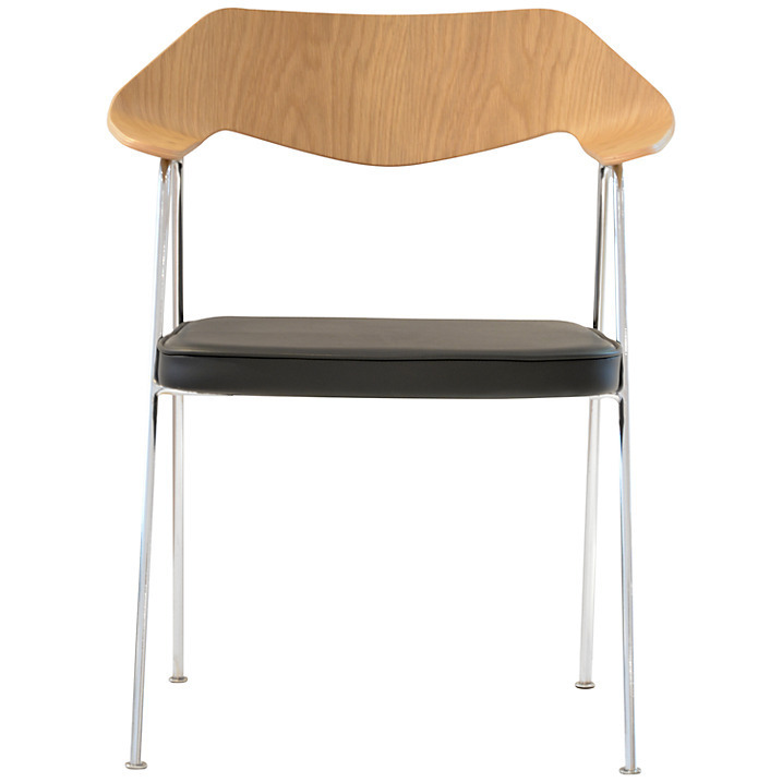 Case Furniture 675 - Stuhl - Oak and Chrome