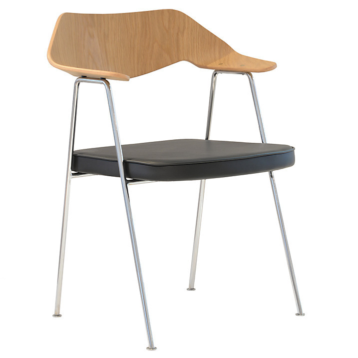 Case Furniture 675 - Stuhl - Oak and Chrome