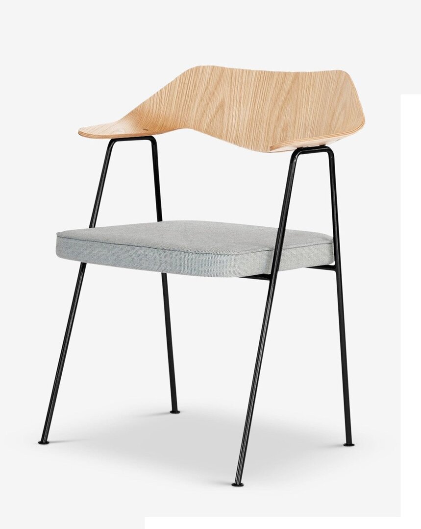Case Furniture 675 - Stuhl - oak-chrome-fabric-light-black