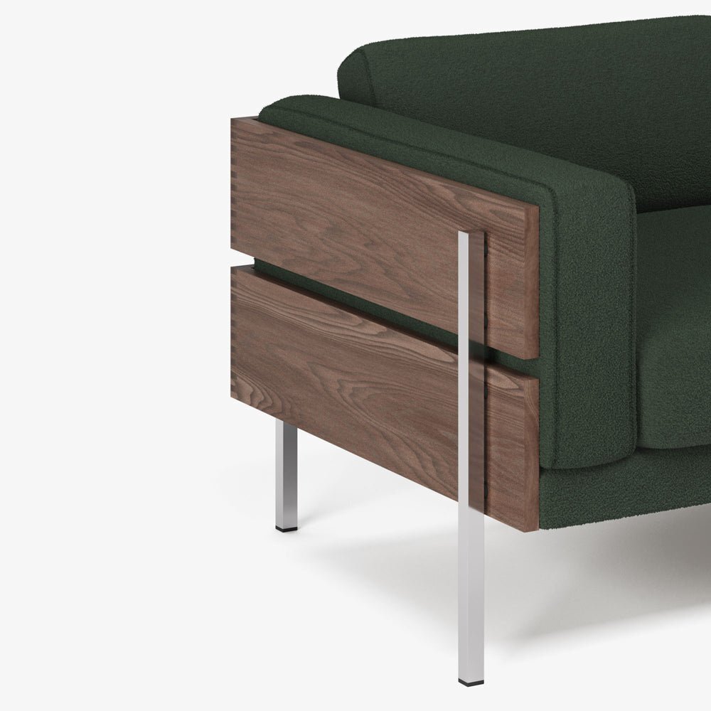 Case Forum -  Armsessel - Walnut / Moss
