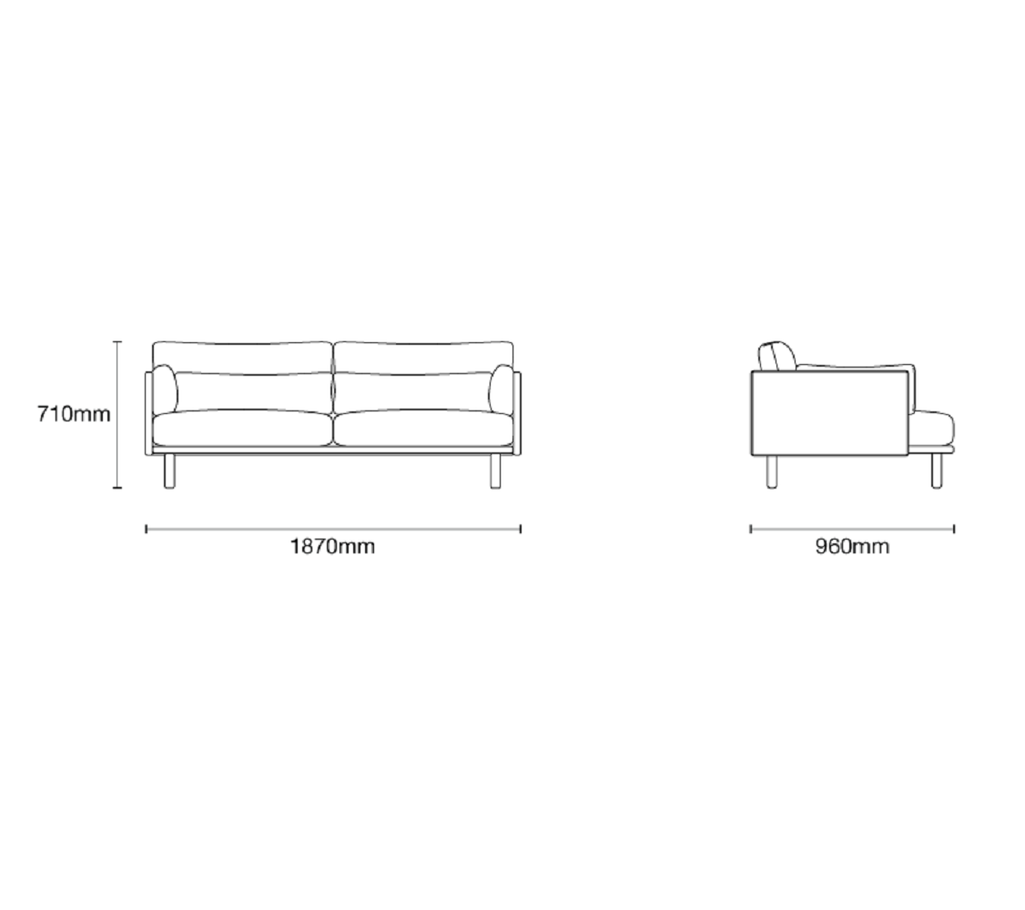 Case Furniture Linn 1.9m - 2-Sitzer Sofa