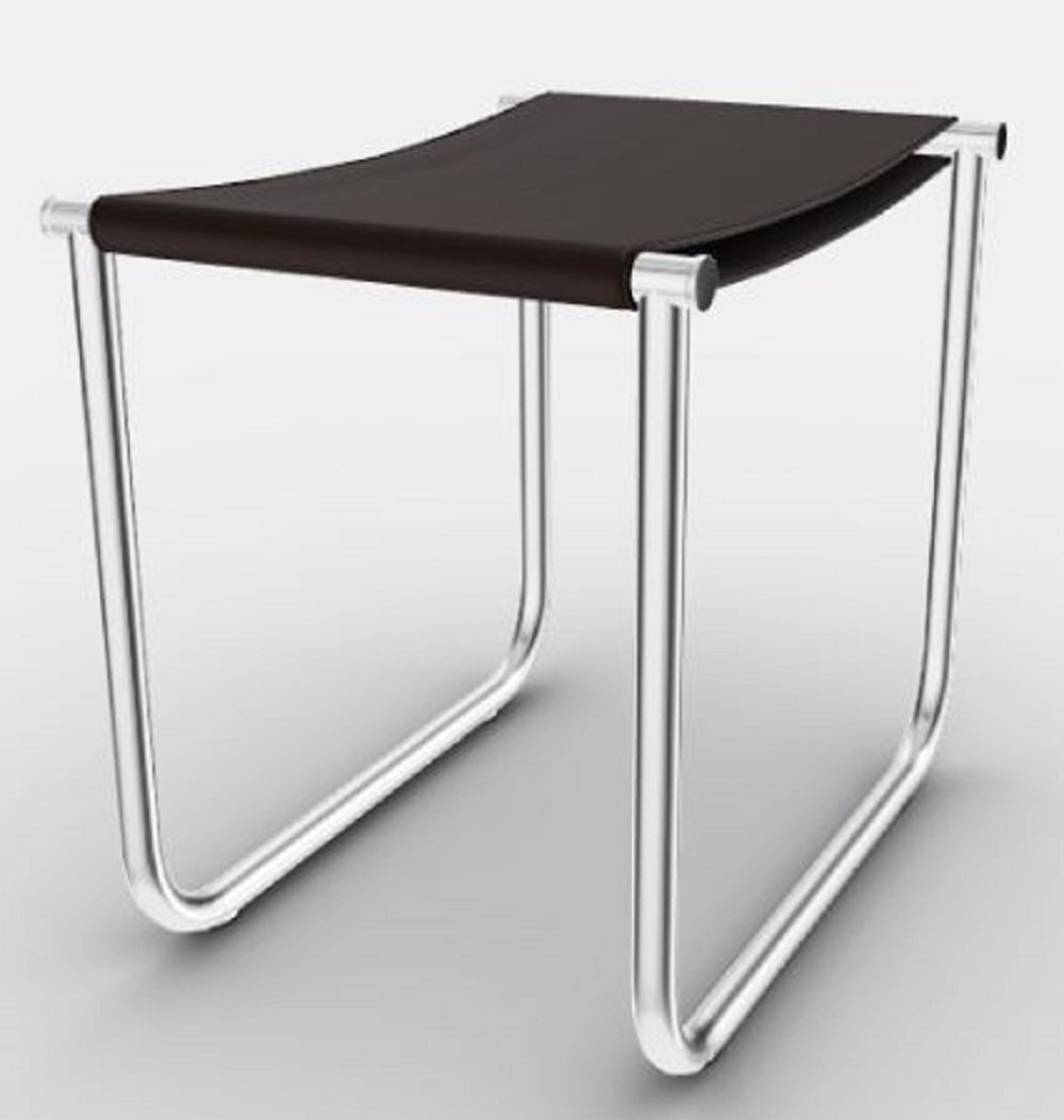 Cassina 9 Tabouret - Hocker - Verchromt - Tabakbraun
