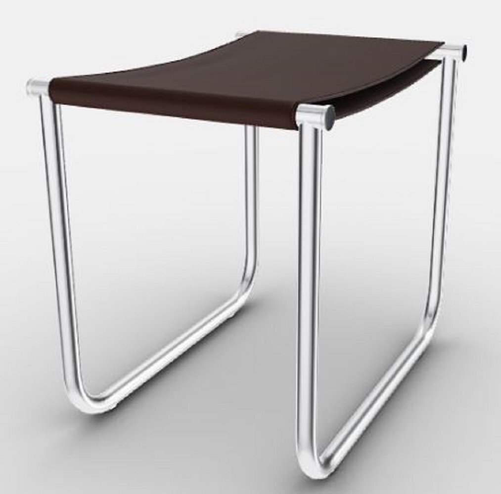 Cassina 9 Tabouret - Hocker - Verchromt - Bruyèreholz