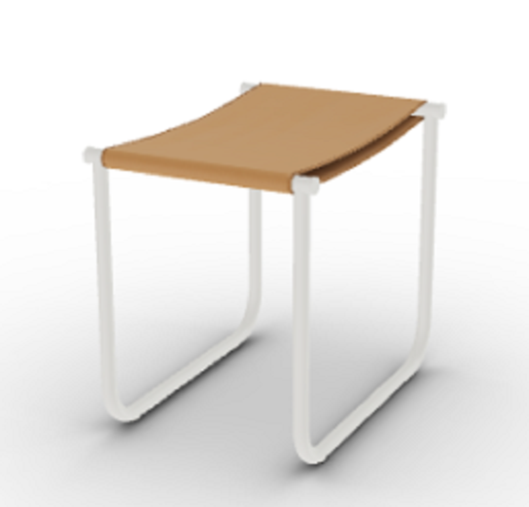 Cassina 9 Tabouret - Hocker - Elfenbein_Lackiert_Natur