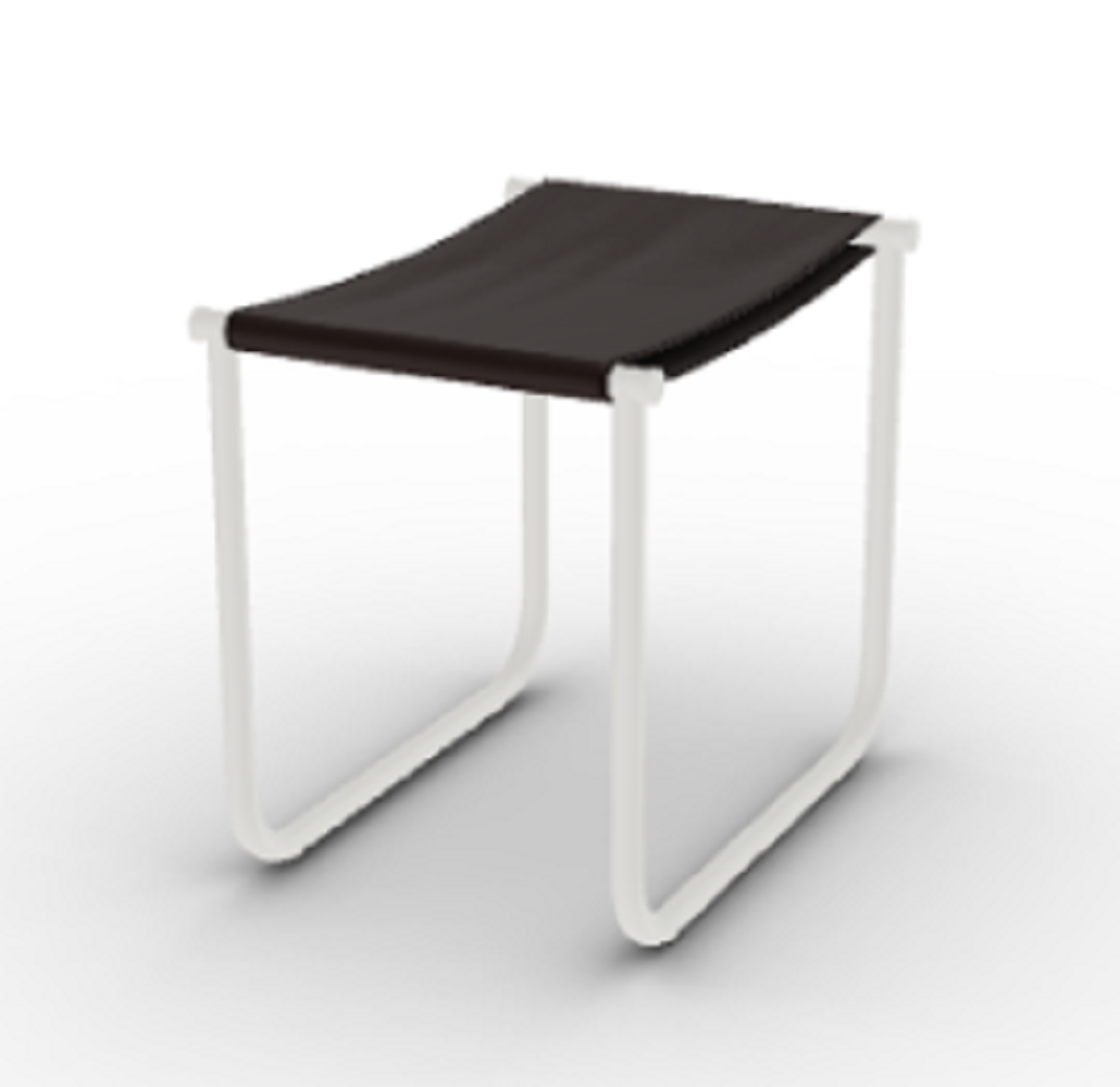 Cassina 9 Tabouret - Hocker - Elfenbein_Lackiert_Tabakbraun