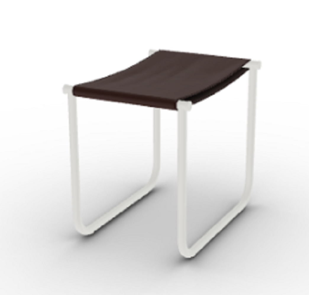 Cassina 9 Tabouret - Hocker - Elfenbein_Lackiert_Bruyereholz