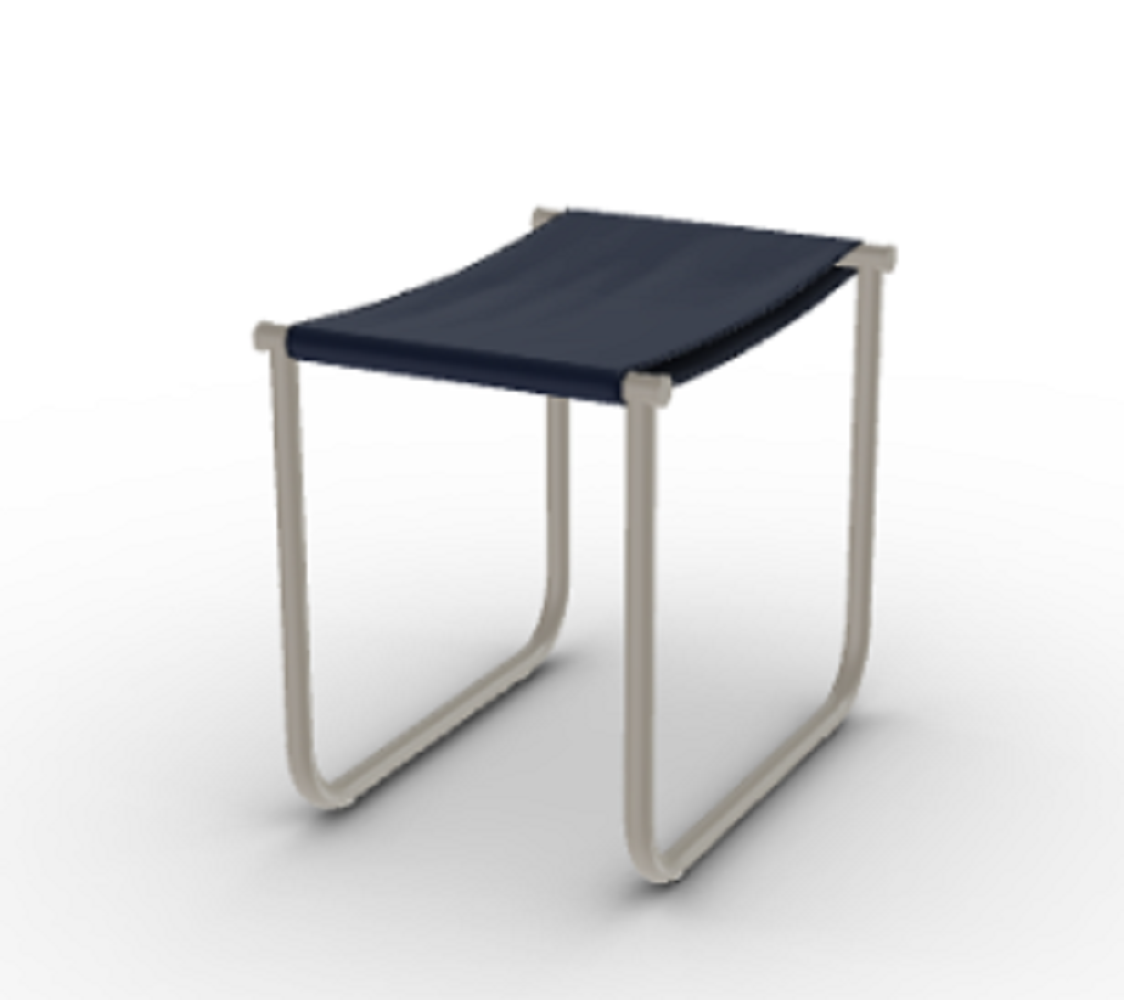 Cassina 9 Tabouret - Hocker - Schlamm_Lackiert_Blau