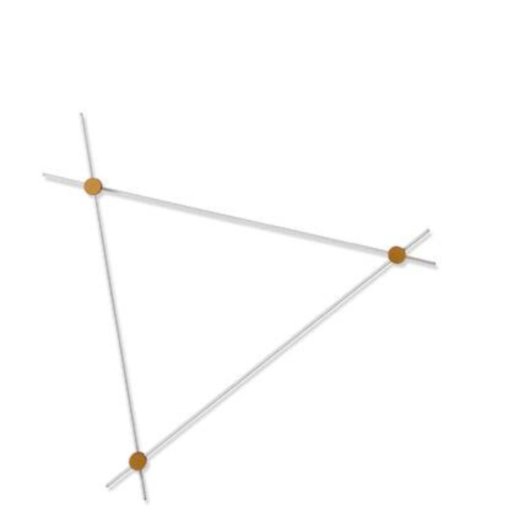 Cassina Eitie Triangle Wall - Wandleuchte - 170 - Rot / Gold