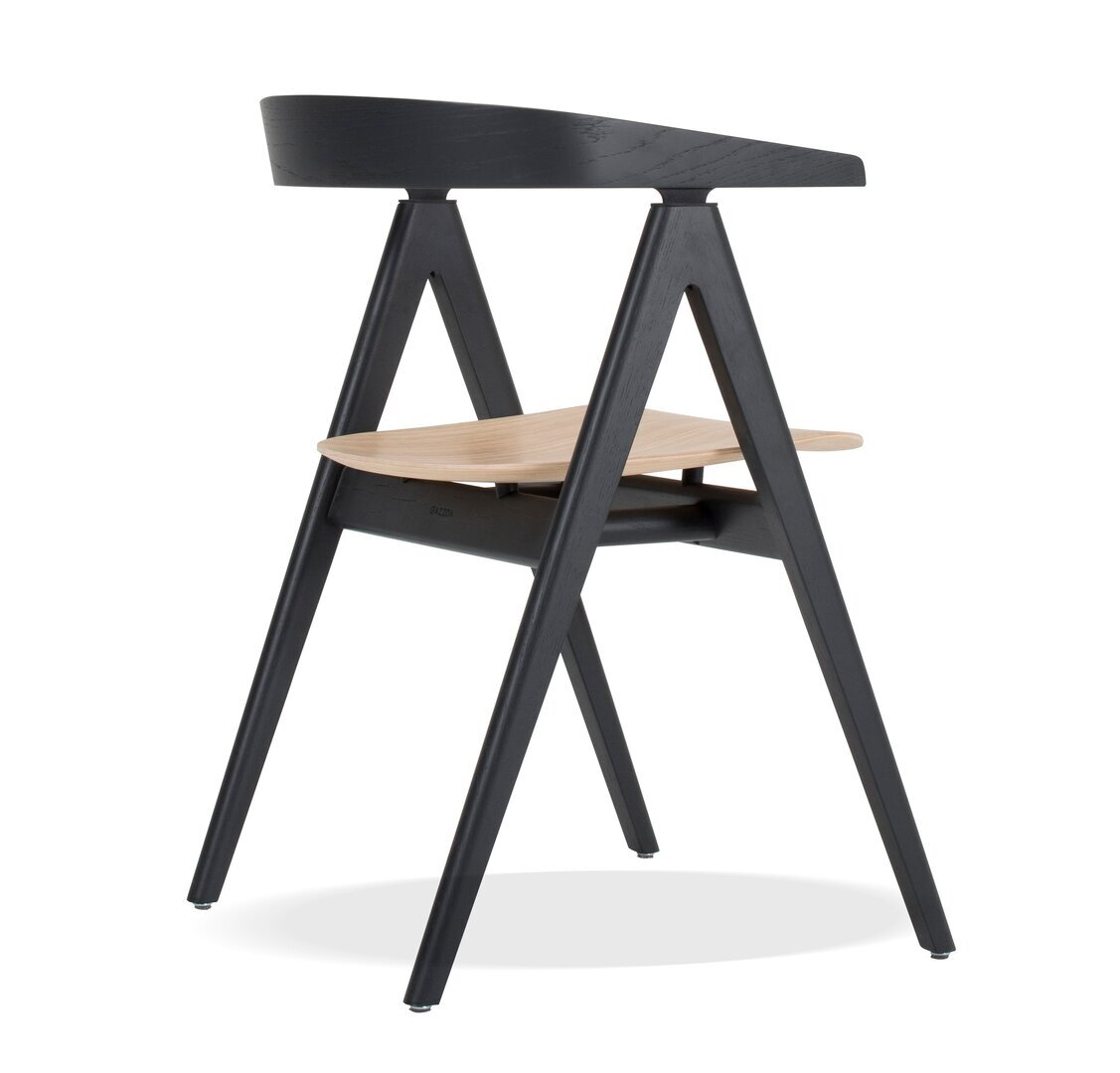 Gazzda Ava chair - Lacquered oak - Black 9005; Seat: Veneer - Oak