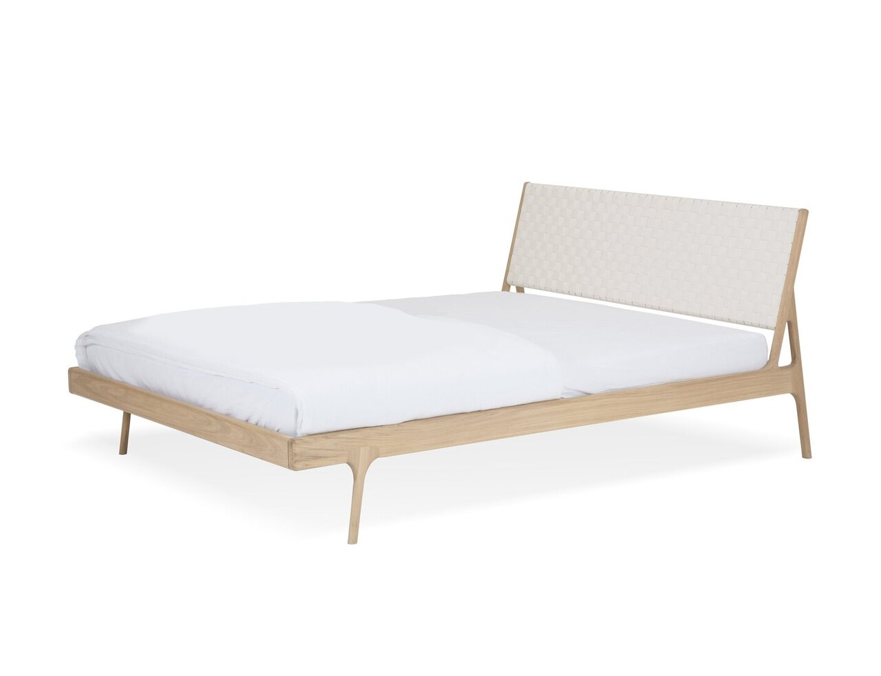 Gazzda Fawn Bed - Oiled oak - White 1015 - Regular Frame