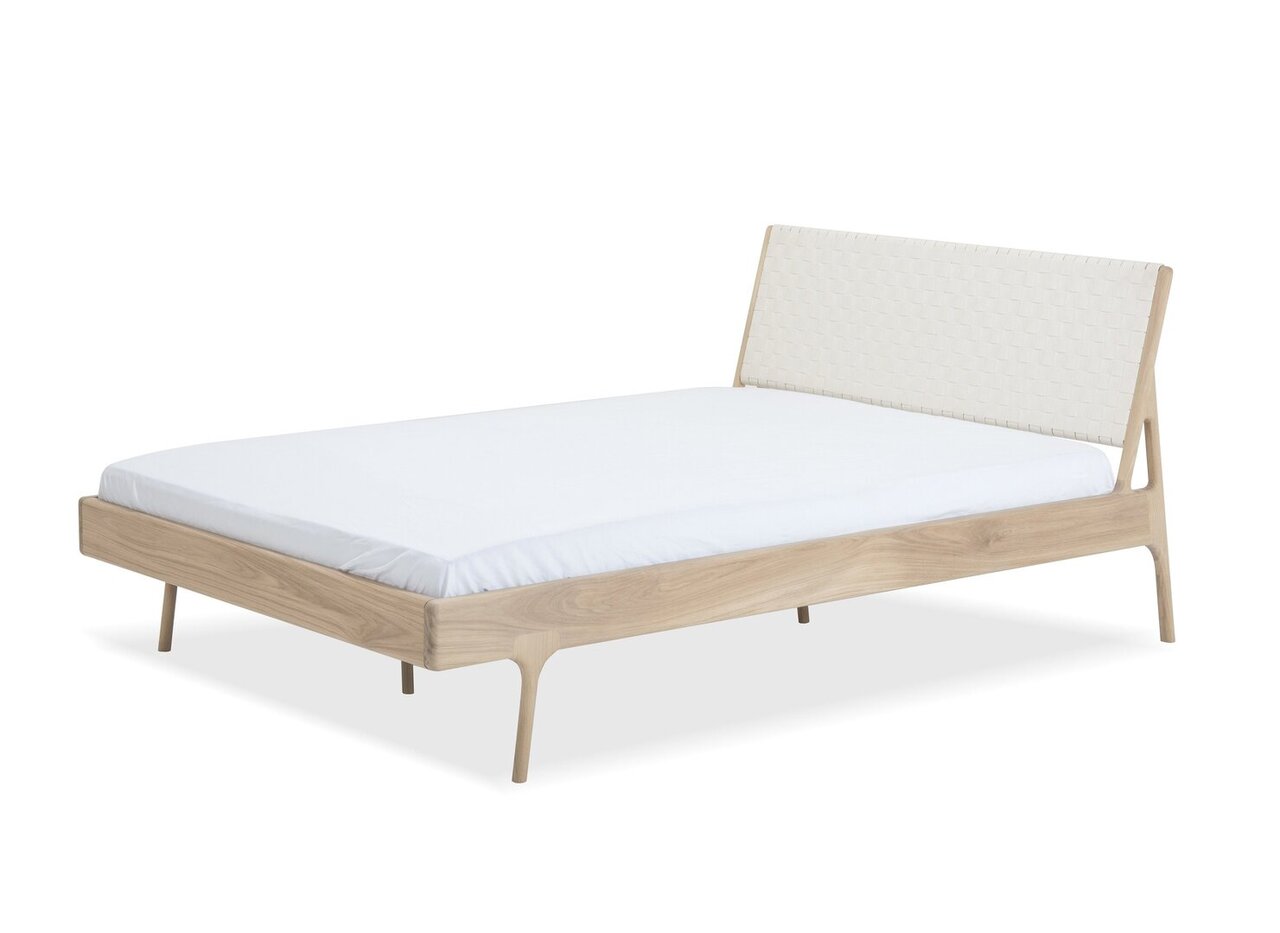 Gazzda Fawn Bed - Oiled oak - White 1015 - Deep Frame