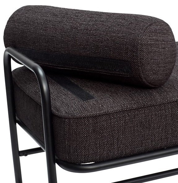 Huebsch Sitzbank, Metall/Stoff, Schwarz
