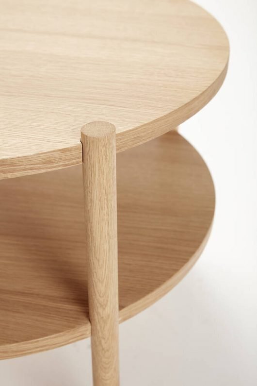 Huebsch Tisch rund eiche natur h44cm