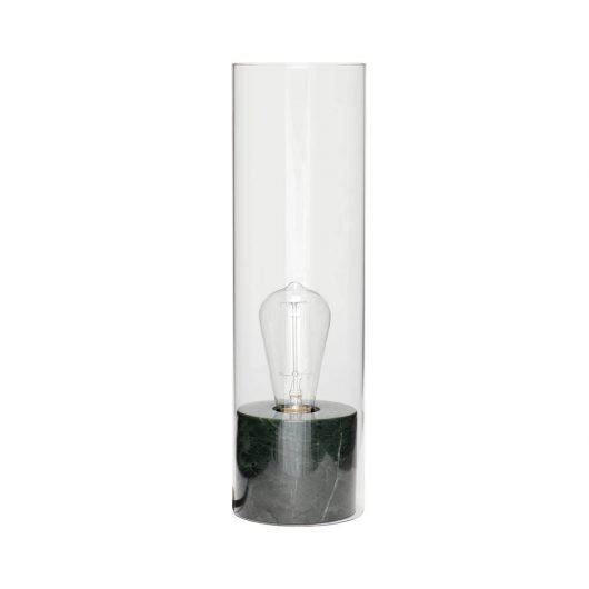 Huebsch Tischlampe Marmor/Glas grün