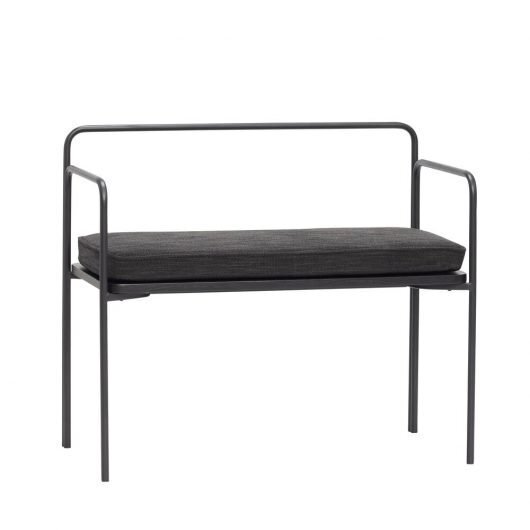 Huebsch Bank Stoff/Metall schwarz