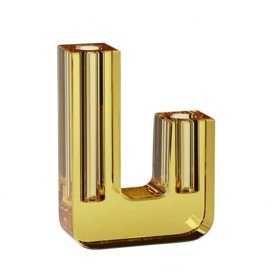 Huebsch Vase Glas bernstein