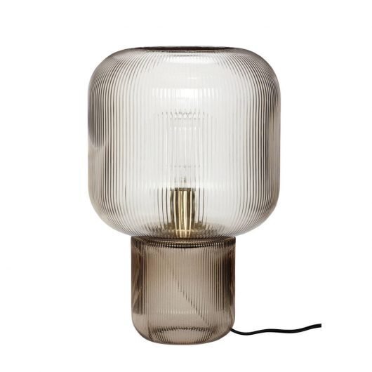 Huebsch Tischlampe Glas rauch