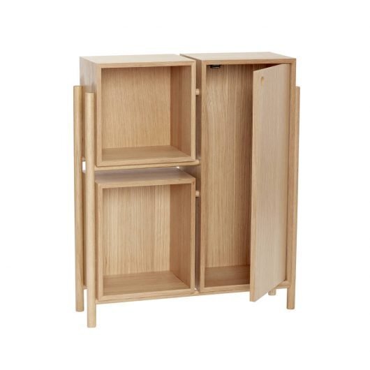 Huebsch Kommode m Fach Eiche natur h90cm