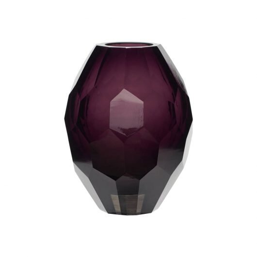 Huebsch Vase glas klar - Pflaume, Lila 