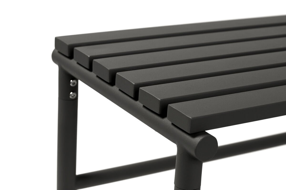 Huebsch Bank Metall Schwarz 37X180Xh46Cm