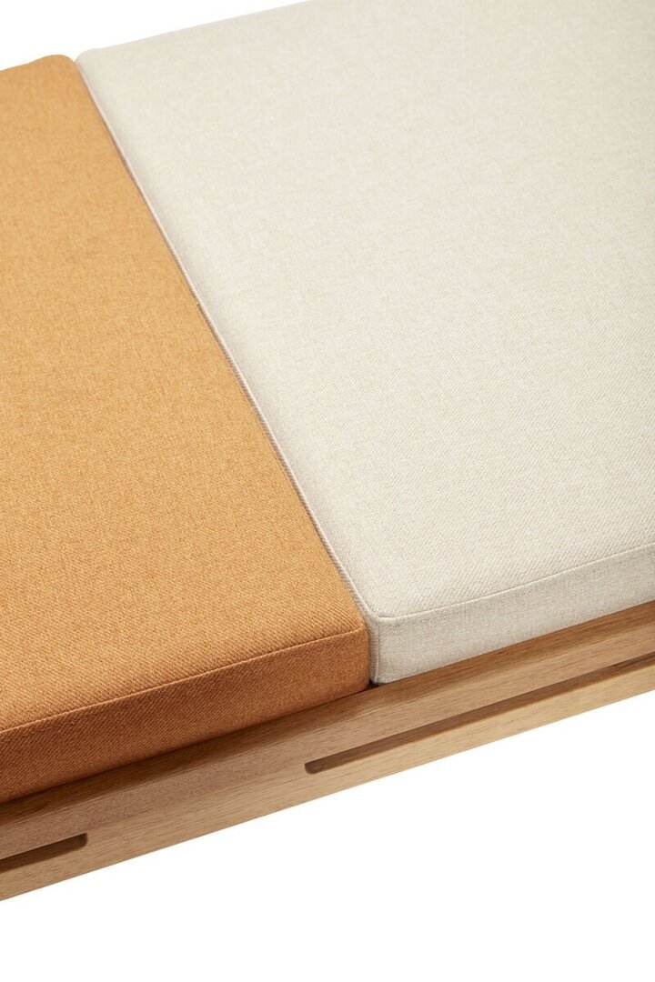 Huebsch Daybed Eiche/Stoff Beige/Orange