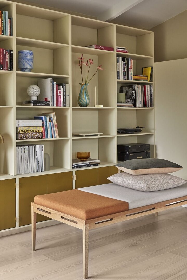 Huebsch Daybed Eiche/Stoff Beige/Orange