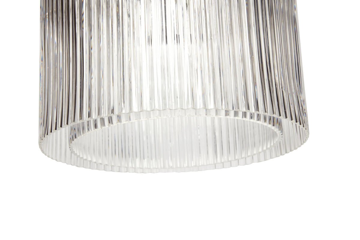 Huebsch Lampe Glas/Metall Klar/Nickel