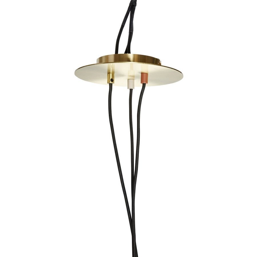 Huebsch Lampe Metall Braun/Messing/Beige