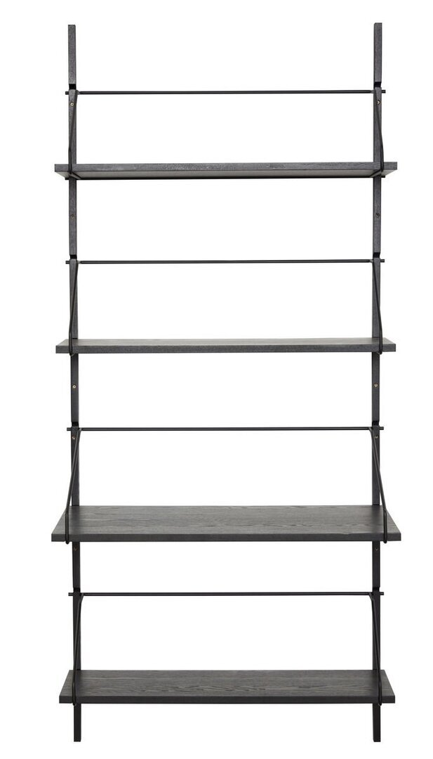 Huebsch Regal Metall/Asche Fsc Schwarz
