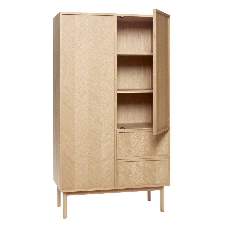 Huebsch Schrank Eiche Fsc Natur 100X52X180Cm