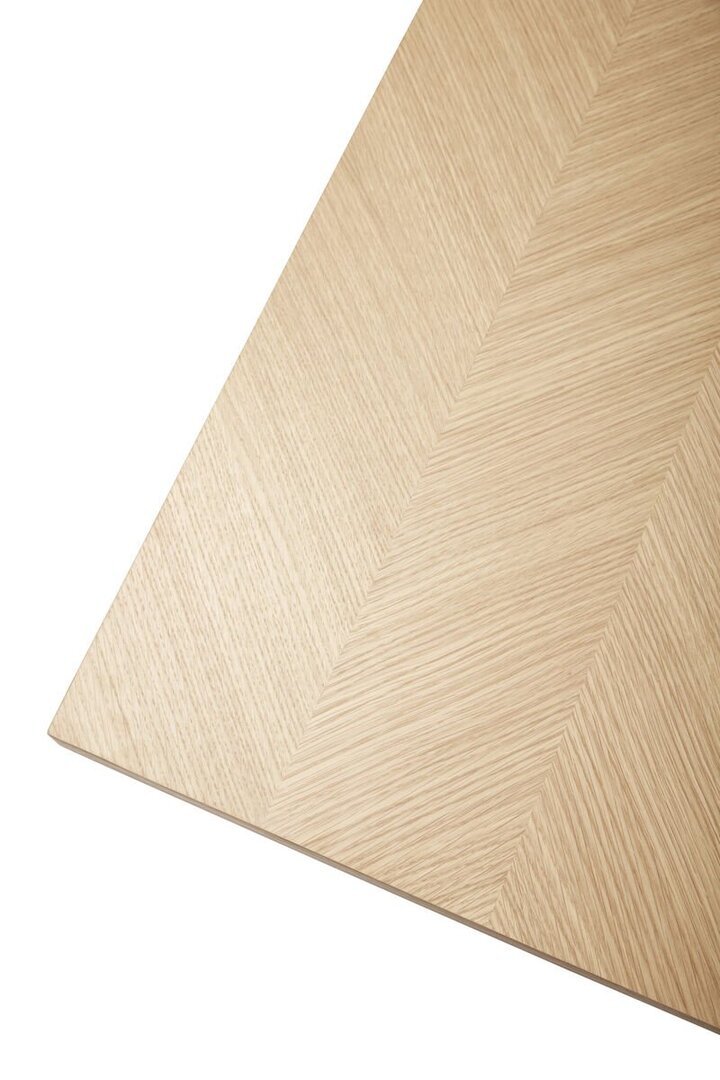 Huebsch Tisch Eiche Fischgrätenmuster Fsc Natur 121X51Xh40Cm