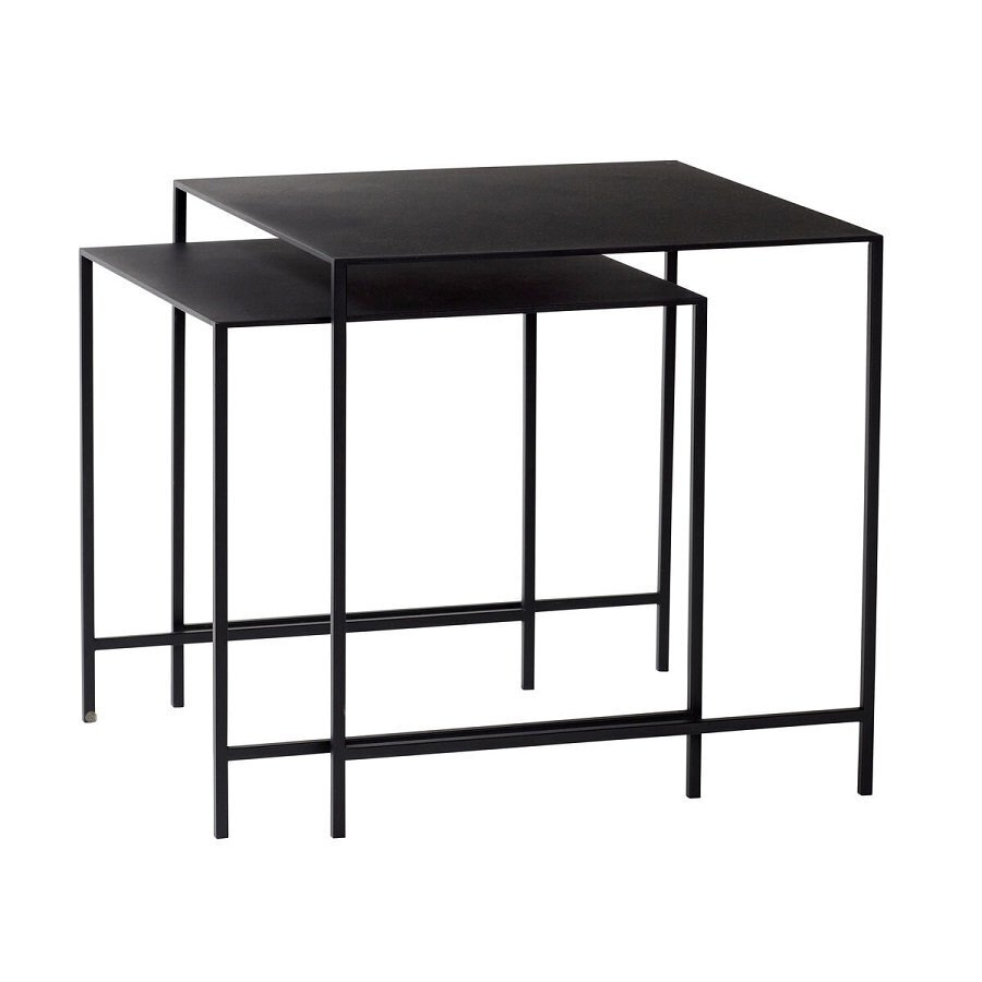 Huebsch Tisch Metall Schwarz 2Er Set