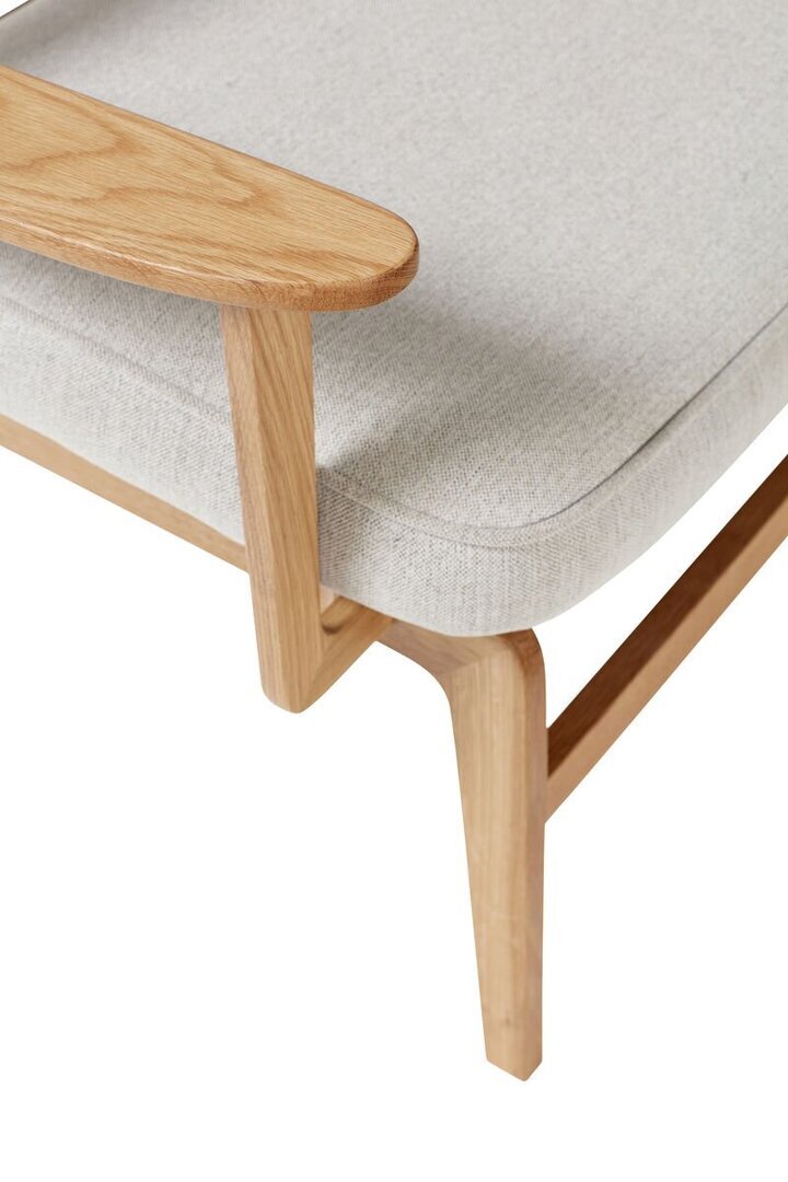 Huebsch Loungestuhl Eiche Fsc Oeko-Tex - Grau, Natur