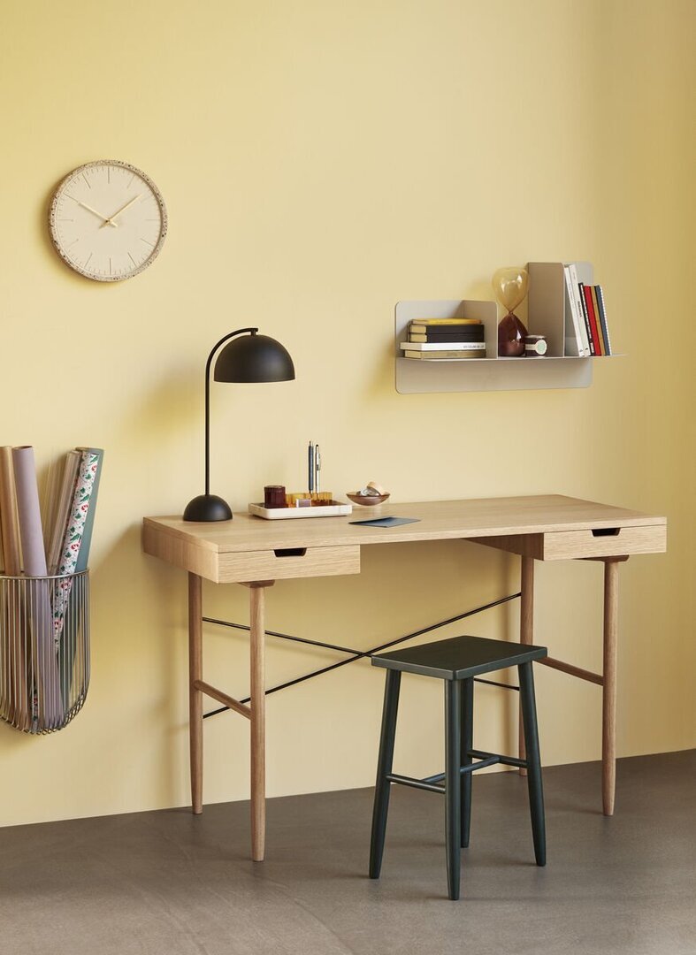 Huebsch Schreibtisch M Fächer Eiche Fsc Natur 120X55Xh77Cm