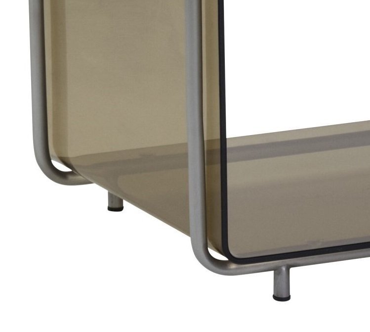 Hubsch Echo Magazine Holder Brown/Nickel