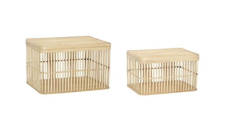 Huebsch Cheery Baskets Natural (set of 2)