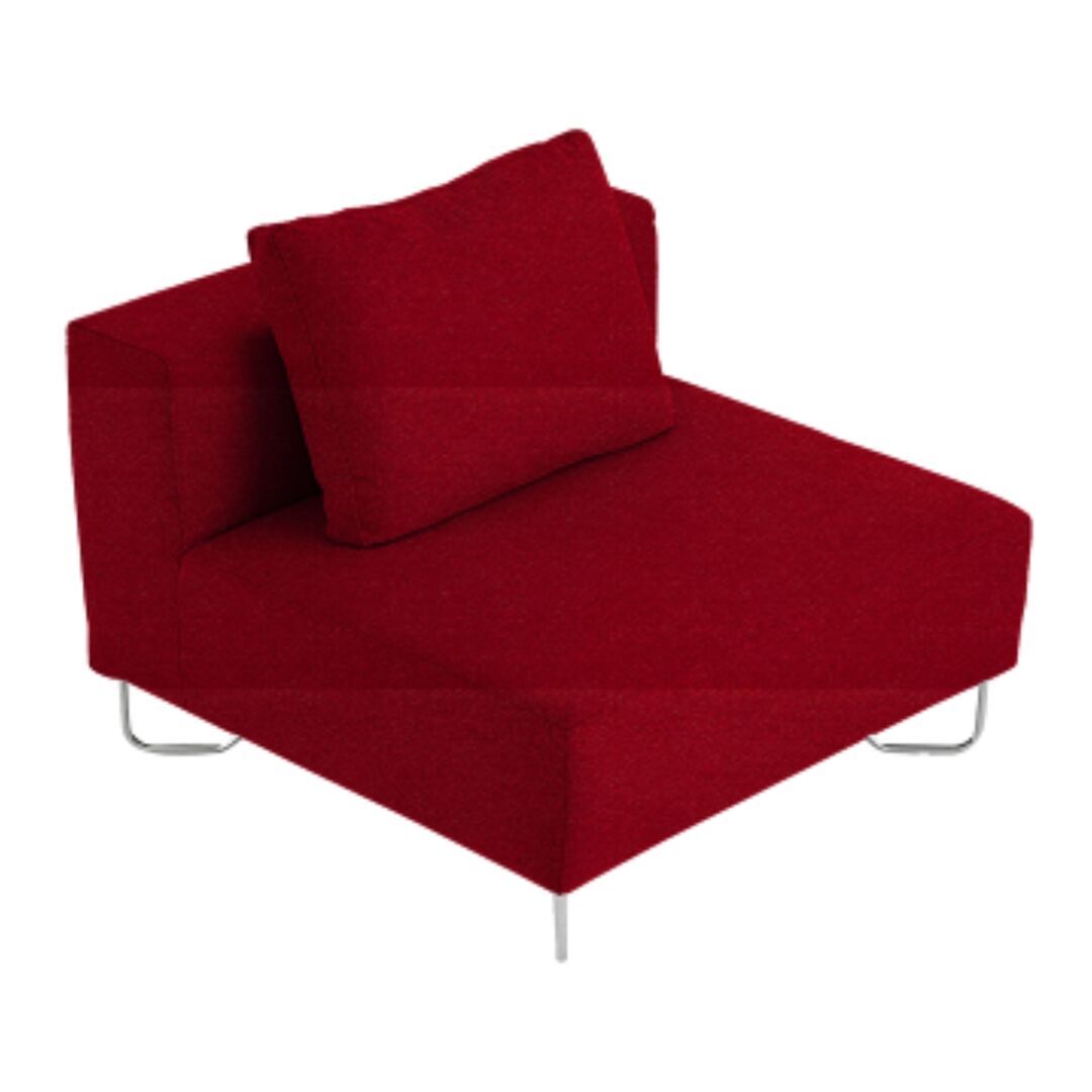 Softline Softline Lotus Sofa Mittelmodul Felt - 588 Red