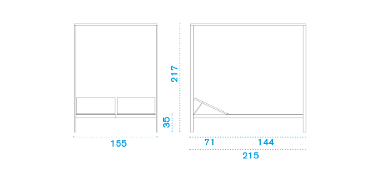 Ethimo Allaperto Urban Lounge bed