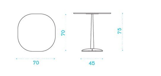 Ethimo Enjoy Dining Table 70x70 h 75