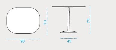 Ethimo Enjoy Dining Table 90x70 h 75