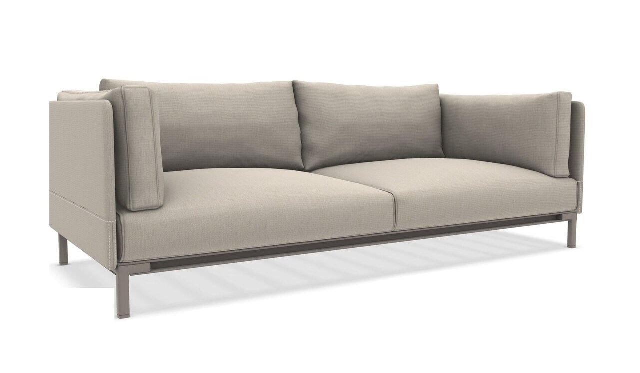 Ethimo Baia - XL Sofa - Maiorca-Aluminium-Silber-Accoya