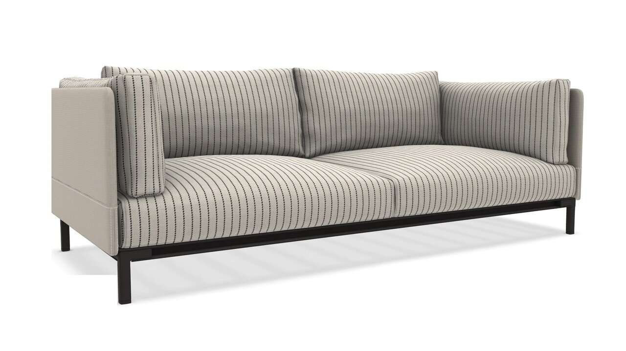Ethimo Baia - XL Sofa - Navy-Maiorca-Aluminium-Carbon-Teakholz