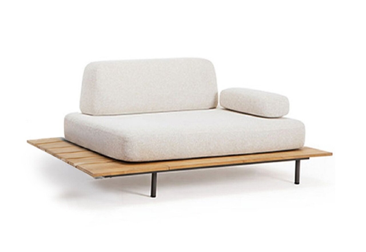 Ethimo Calipso Sitzelementkombi 120x120 mit Kissen: Soft Ivory Melange