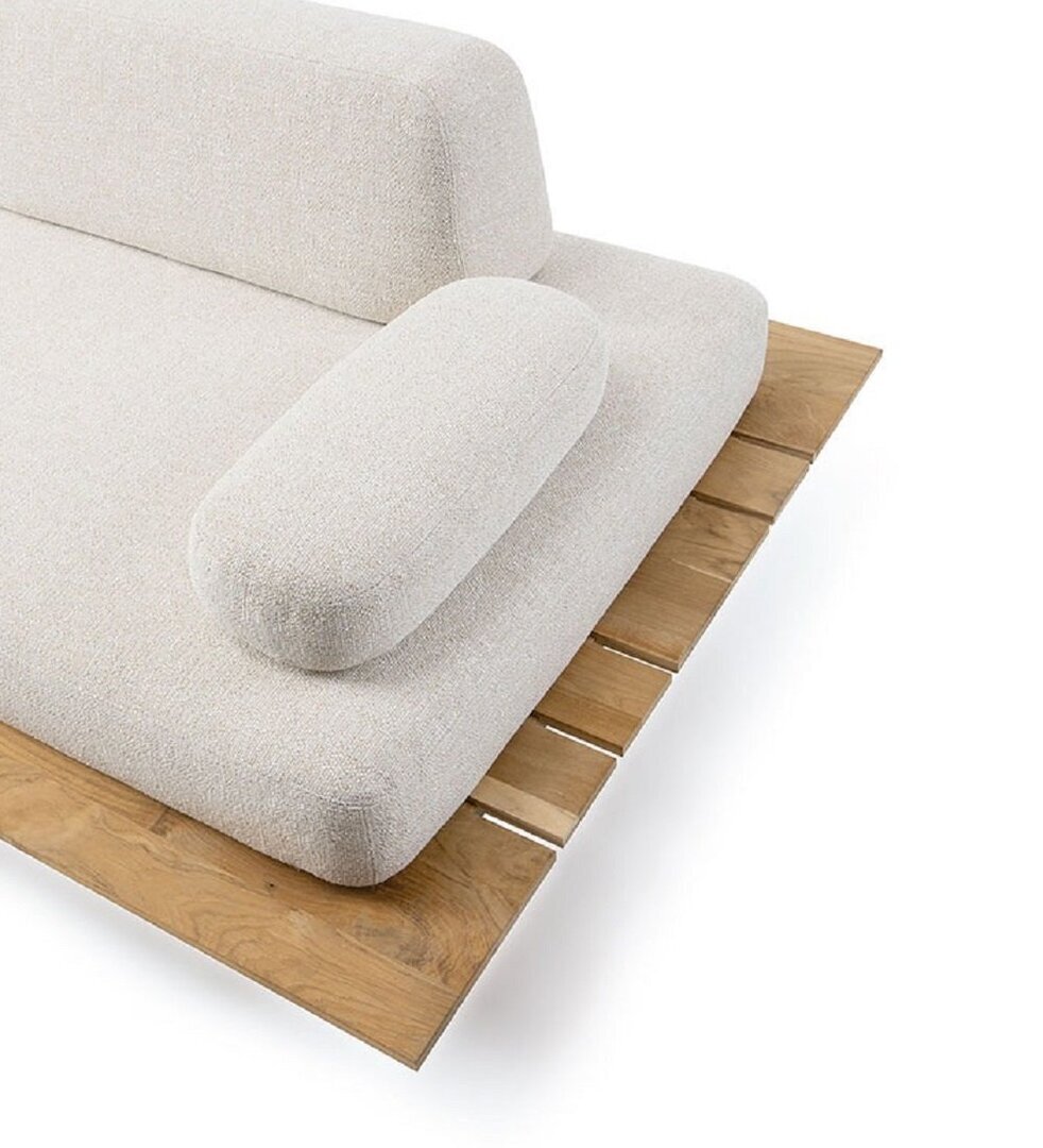 Ethimo Calipso Sitzelementkombi 120x120 mit Kissen: Soft Ivory Melange