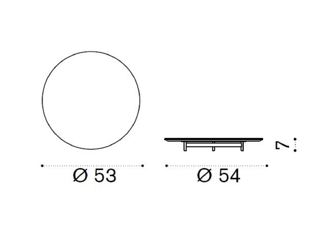 Ethimo Calipso Tablett Ø53 H7