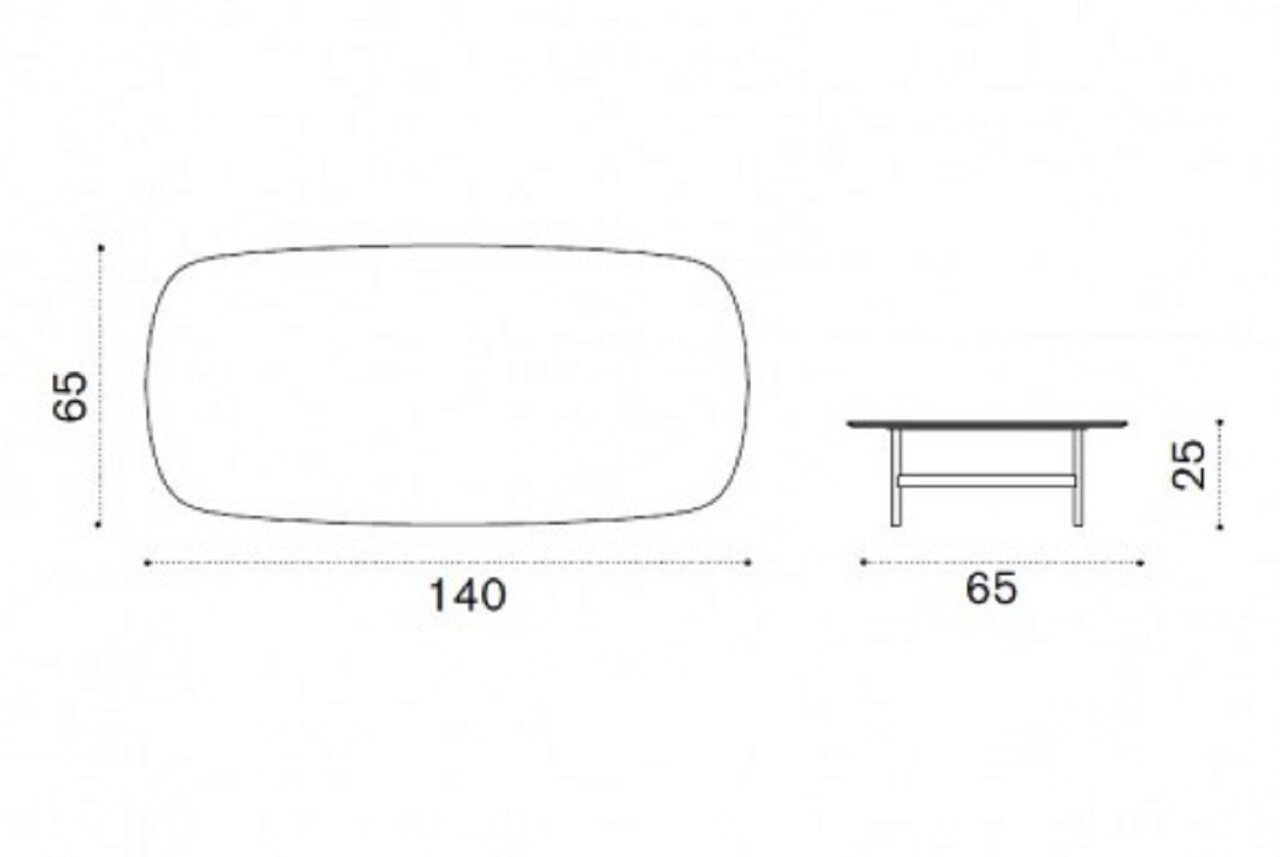 Ethimo Calipso Couchtisch 140x65x25H