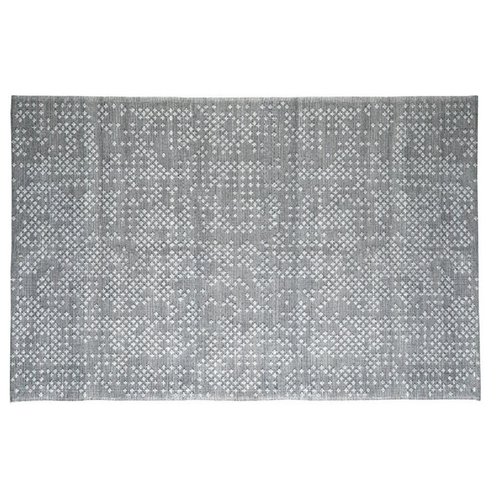 Ethimo Nodi Puntocroce Outdoorteppich: Grey Silver/White