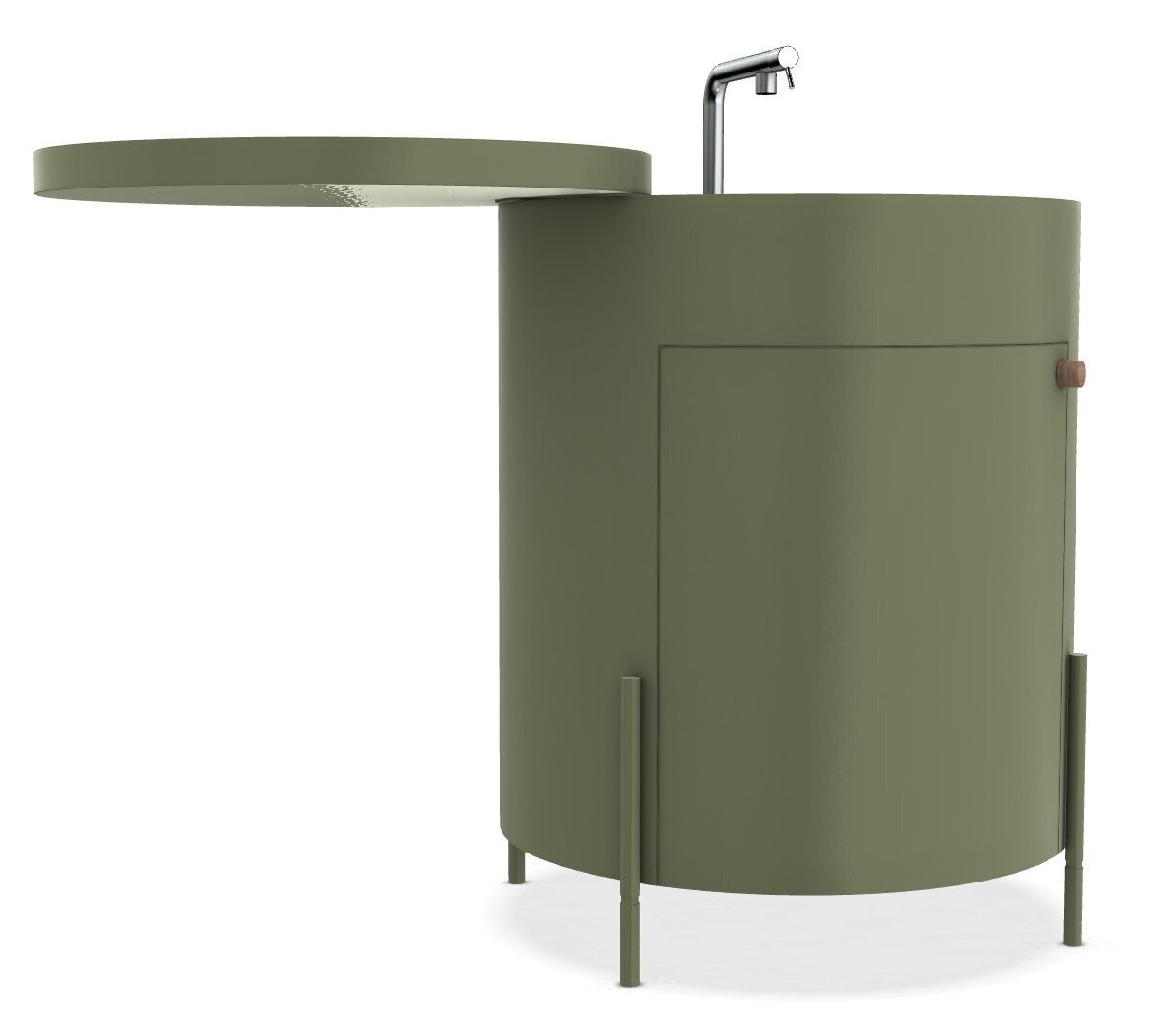 Ethimo Phil Kitchen sink module - Grill Modul Waschbecken - Olive Green