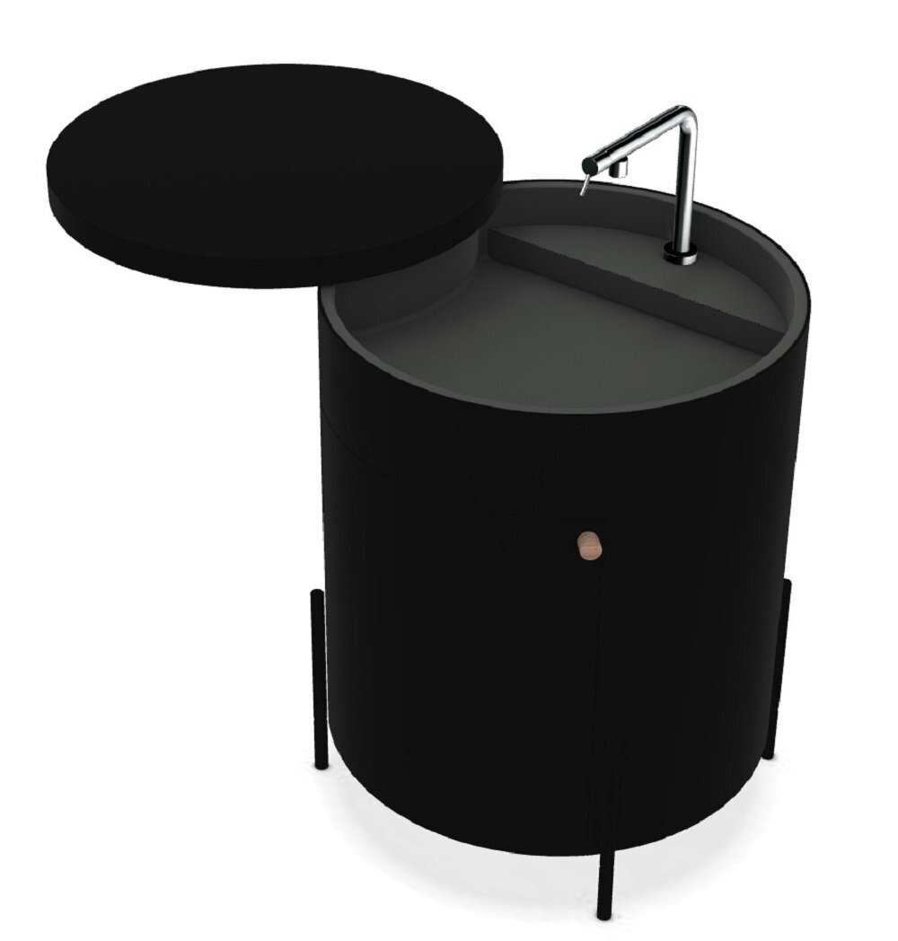 Ethimo Phil Kitchen sink module - Grill Modul Waschbecken - Sepia Black