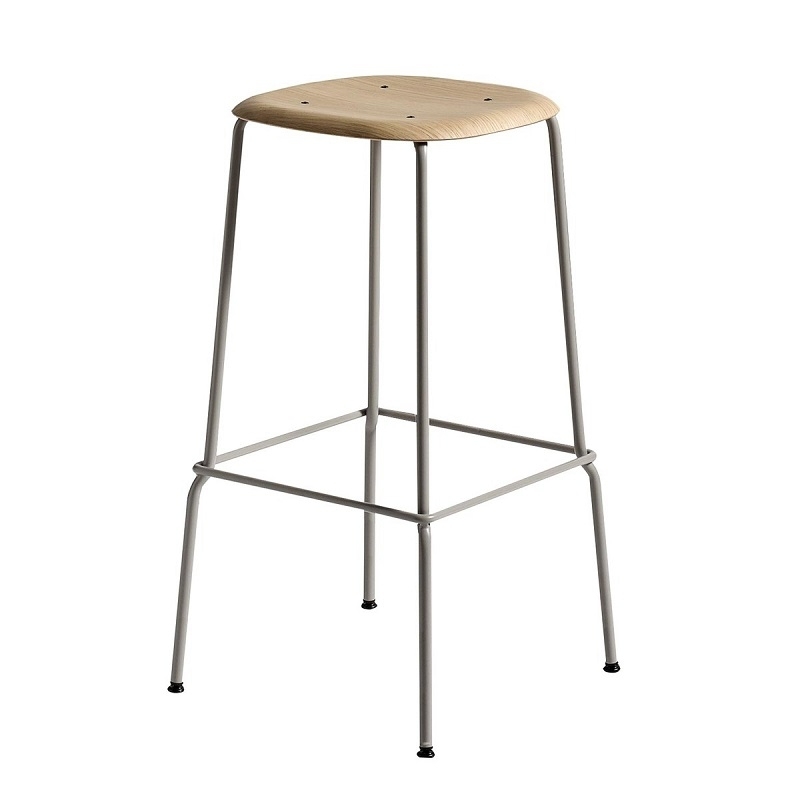 Hay Soft Edge 80 High Hocker - Eiche / Grau